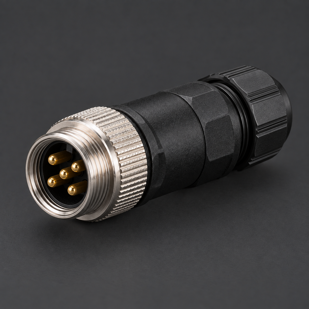 AB M12 Male 5 Pin Connector Screw Terminal