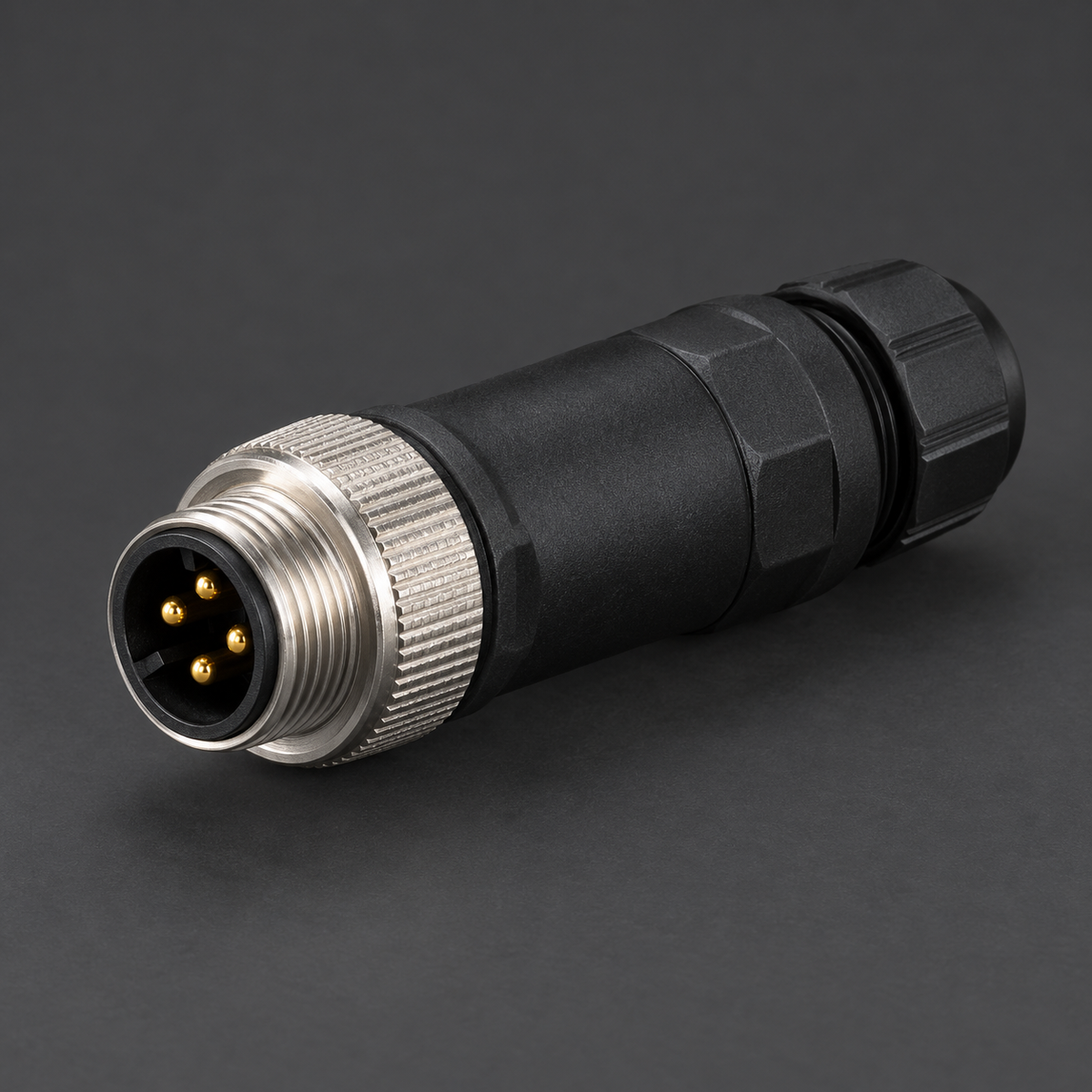AB M12 Male 4 Pin Connector Screw Terminal
