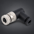 AB M8 Female 3 Pin Connector Angled Screw Terminal