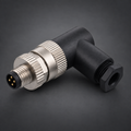 AB M8 Male 4 Pin Connector Angled Screw Terminal