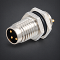 AB M8 Male 3 Pin Connector Circular Bulkhead