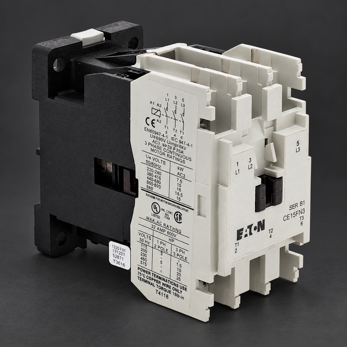 EATON IEC Magnetic Contactor CE15FN3AB