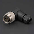 AB M12 Female 5 Pin Connector Angled Screw Terminal