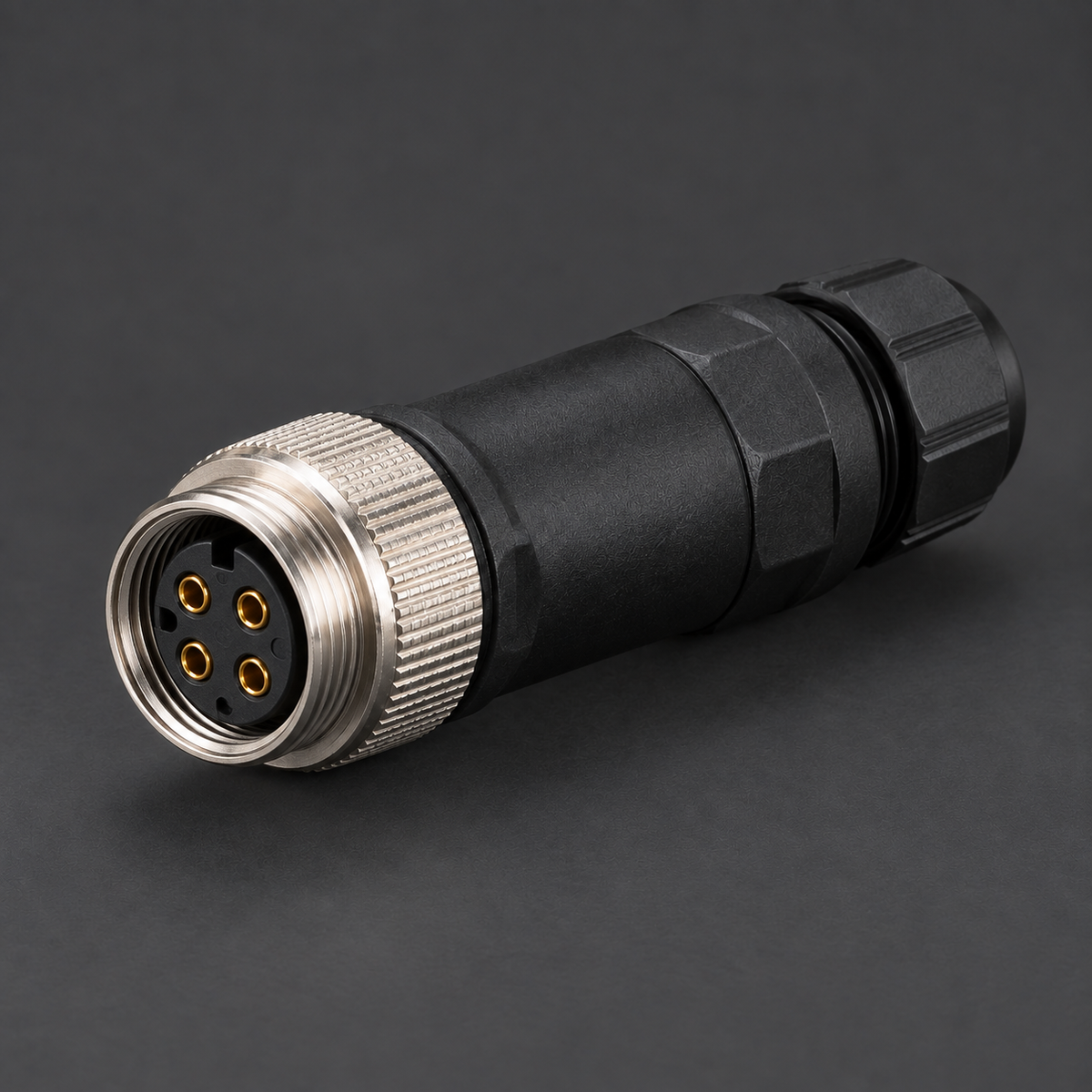 AB M12 Female 4 Pin Connector Screw Terminal