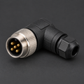 AB M12 Male 5 Pin Connector Angled Screw Terminal