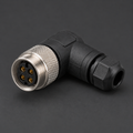 AB M12 Female 4 Pin Connector Angled Screw Terminal